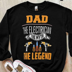 Camisetas de Papá El Electricista El Mito La Leyenda