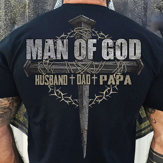 Camisetas del Día del Padre del Hombre de Dios
