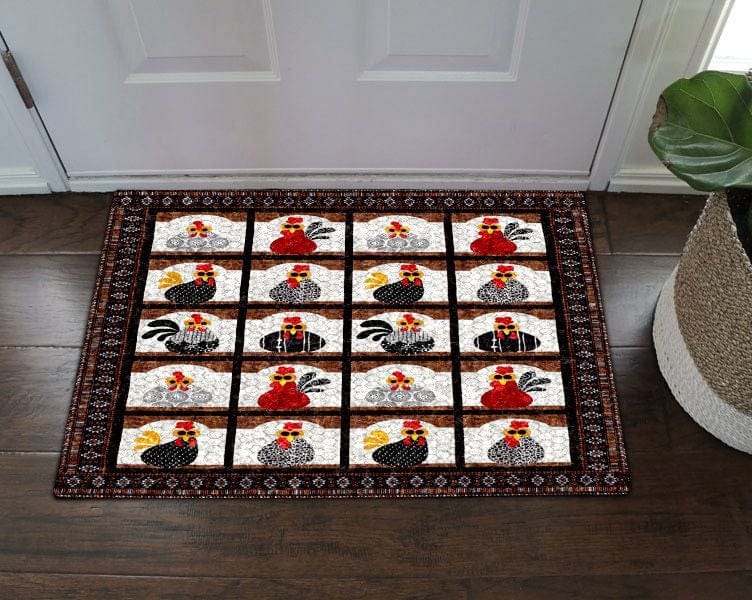 Cute Chicken Pattern Chicken Doormat