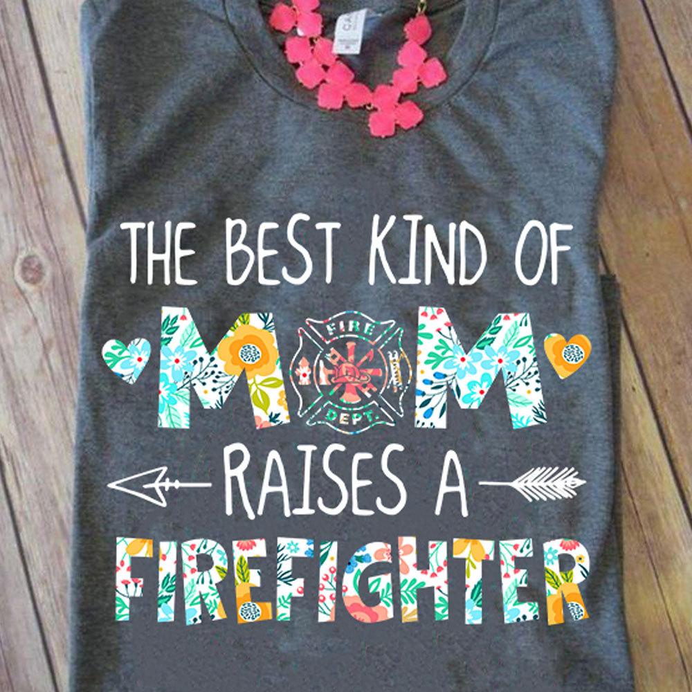 La mejor camiseta de mamá cría a un bombero