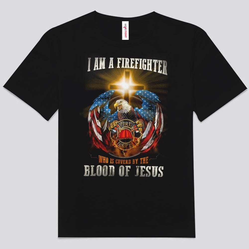 Soy un bombero que está cubierto por la sangre de Jesús Camisetas