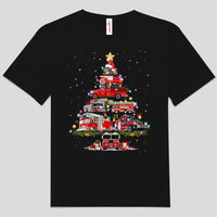 Fire Truck Christmas Tree Firefighter Shirts
