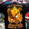 I'm A Firefighter Covered By Blood Of Jesus Shirts