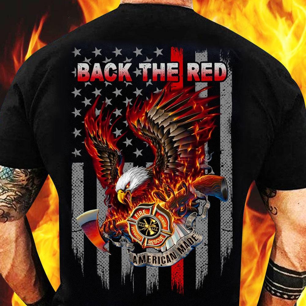 Back The Red Eagle Firefighter Shirts