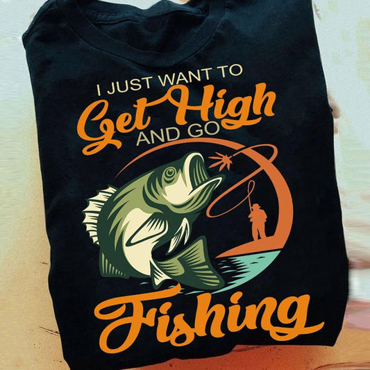 Camisetas de pesca Solo quiero drogarme e ir a pescar