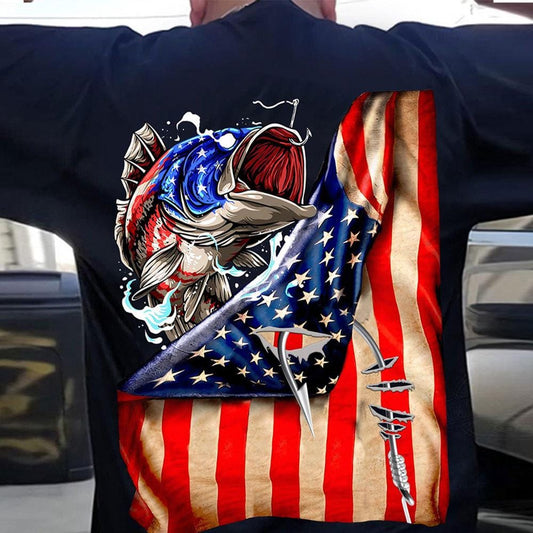 Camisas de pesca para hombres, camisas de pesca con la bandera estadounidense para mujeres, las mejores camisas de pesca