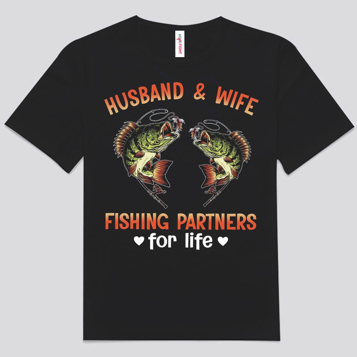 Husband & Wife Fishing Partners For Life Shirts