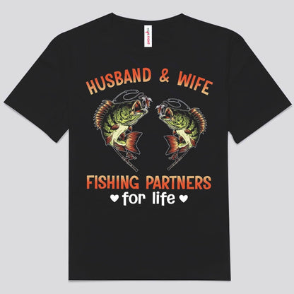 Husband & Wife Fishing Partners For Life Shirts