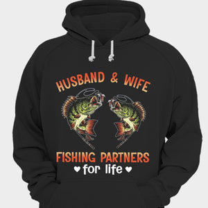 Camisetas de marido y mujer que son compañeros de pesca de por vida