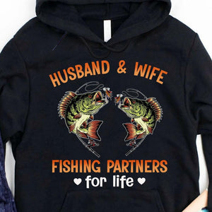 Couples Fishing Shirts Husband And Wife Partners For Life