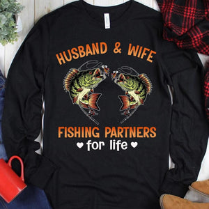 Camisetas de pesca para parejas, marido y mujer, compañeros de por vida