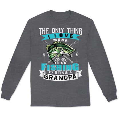 Camiseta de pesca del abuelo Lo único que me gusta más que pescar