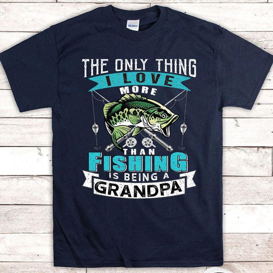 Camiseta de pesca del abuelo Lo único que me gusta más que pescar
