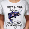 Women's Fishing Shirts Just A Girl In Love With Fishing Buddy