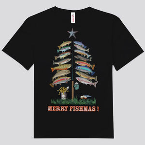 Camisetas de pesca navideñas Merry Fishmas