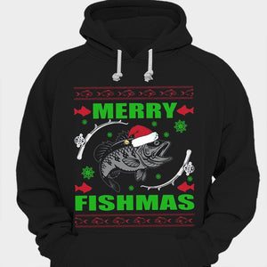 Camisetas de pesca navideñas Merry Fishmas