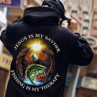 Jesus Is My Savior Fishing Is My Therapy Shirts