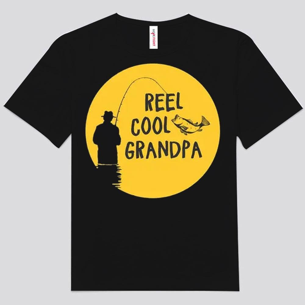 Grandpa Fishing Shirt, Reel Cool Grandpa Fishing T Shirts, Fisherman Shirt, Gift for Grandpa