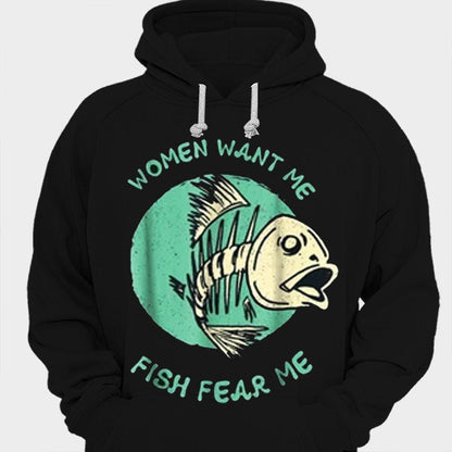Camisetas de pesca para mujeres que quieren pescarme y me temen