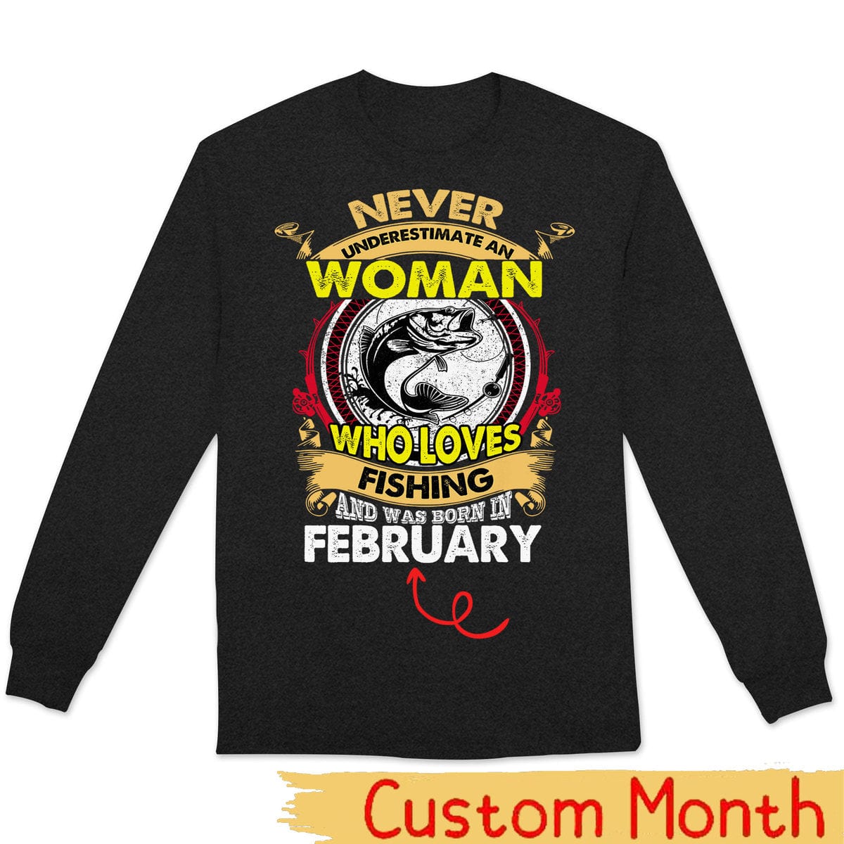 Camisas de pesca personalizadas para mujer Nunca subestimes a la anciana que ama pescar y nació en