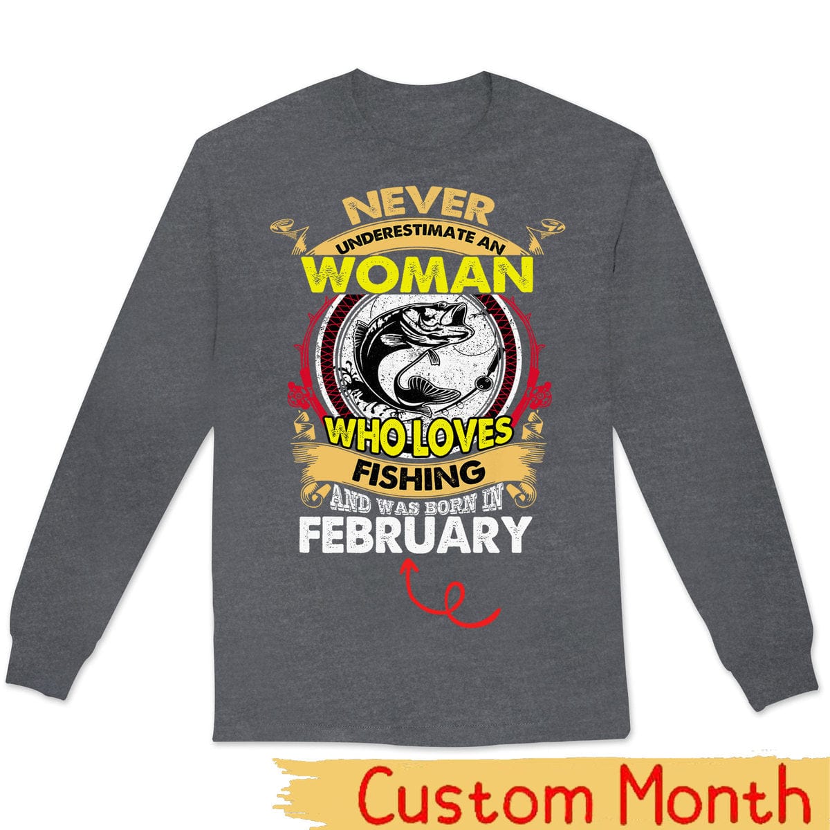 Camisas de pesca personalizadas para mujer Nunca subestimes a la anciana que ama pescar y nació en