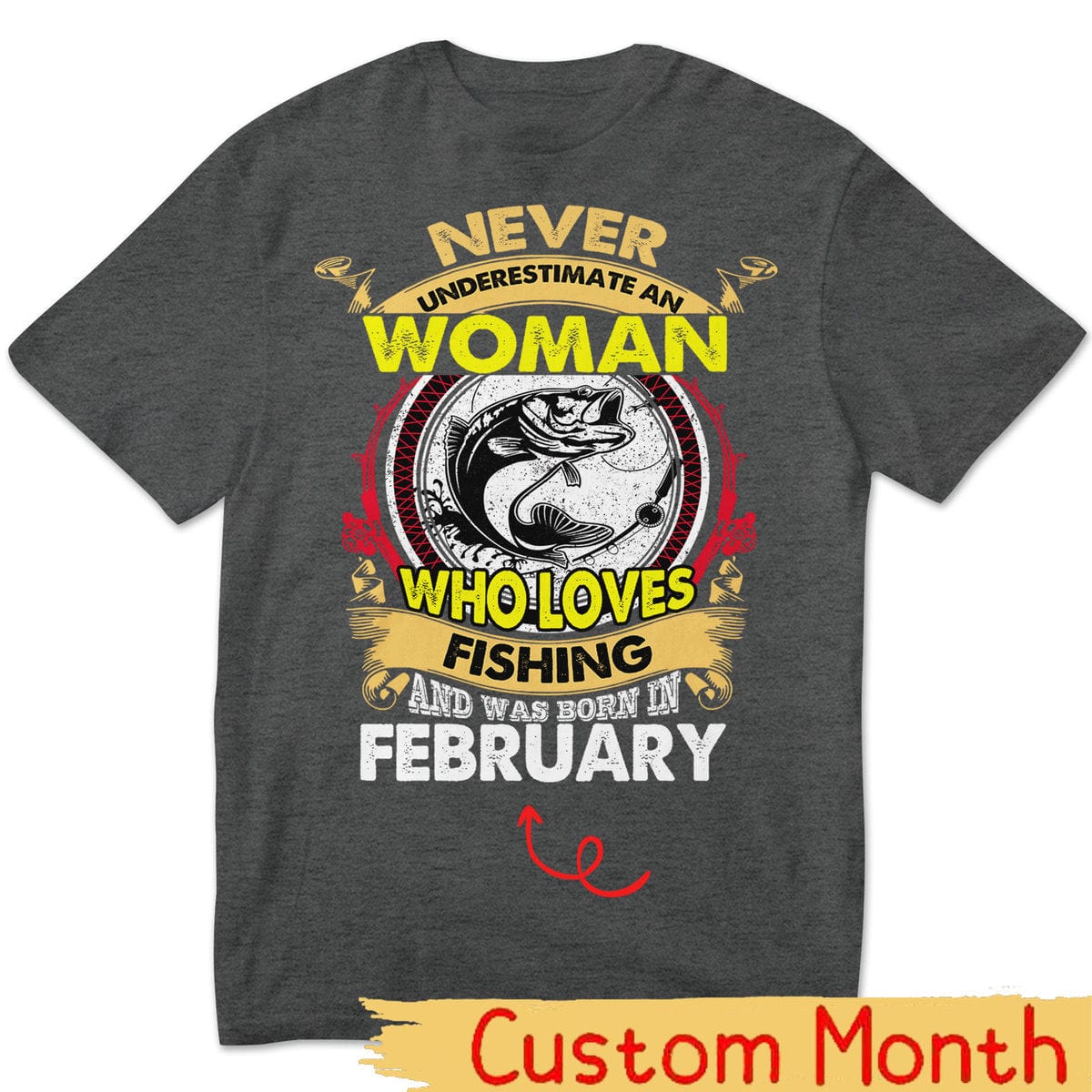 Camisas de pesca personalizadas para mujer Nunca subestimes a la anciana que ama pescar y nació en