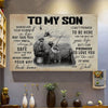 Dad Fishing Poster Canvas, To My Son Wall Print Art