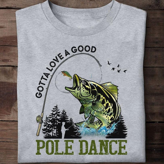 Camisetas divertidas de pesca Me encanta el pole dance