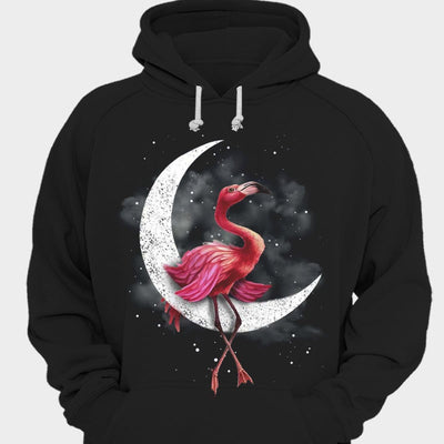 Pink Flamingo On The Moon Shirts