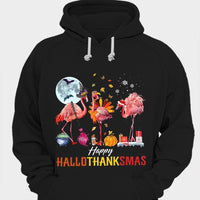 Happy Hallothanksmas Flamingo Shirts