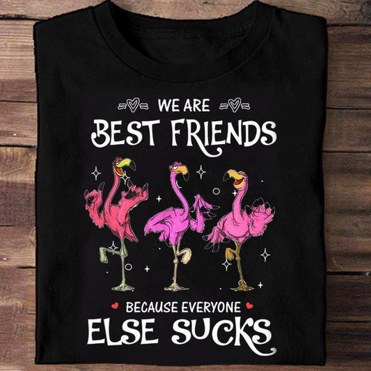 Somos los mejores amigos porque todos los demás son unos inútiles Camisetas de flamencos