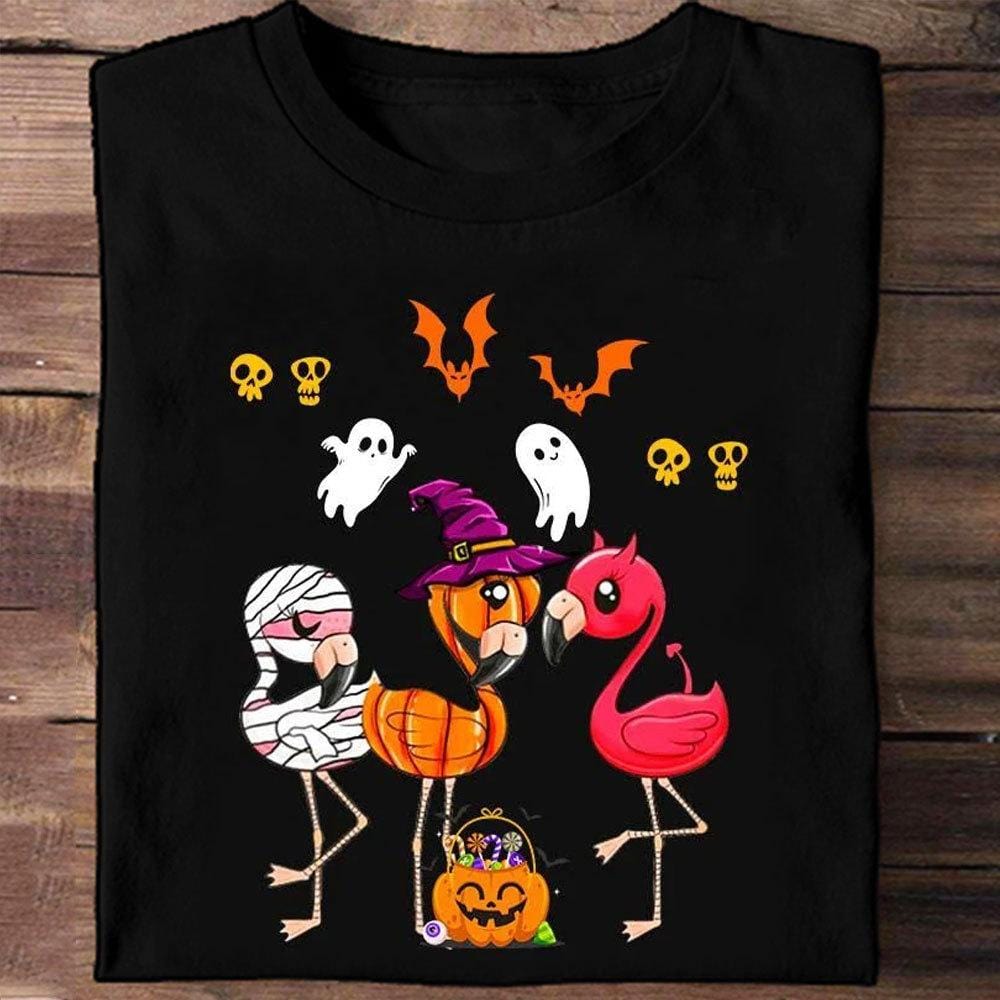 Camisetas de flamencos para Halloween