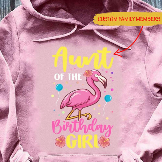 Camisetas personalizadas de flamencos para la tía de la cumpleañera
