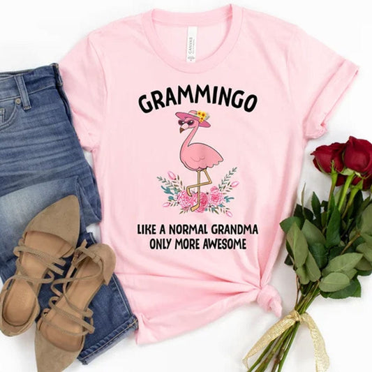 Grammingo Como una abuela normal Solo más camisetas de flamencos increíbles