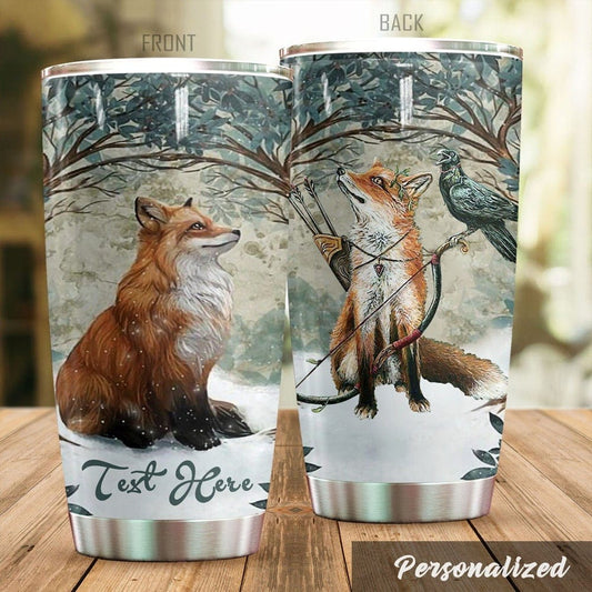 Vaso personalizado de zorro en el bosque
