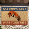 For Fox's Sake Wipe Your Feet Fox Doormat