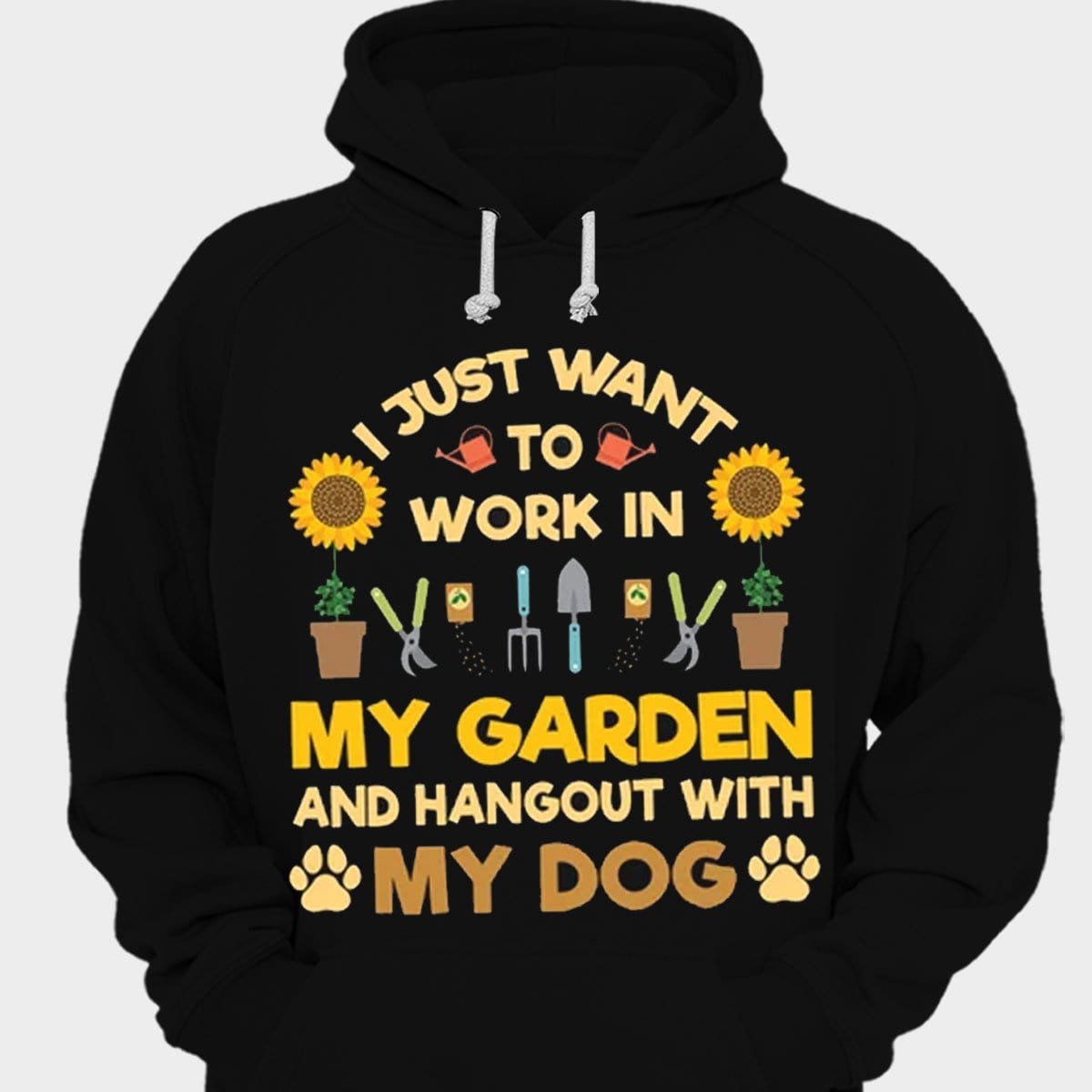 I Just Want To Work In My Garden And Hangout With My Dog Gardening Shirts