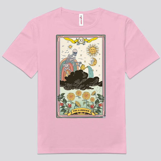Camisetas divertidas de jardinería con esqueleto de jardinero