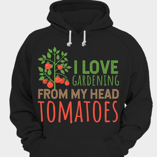 Me encanta la jardinería desde mi cabeza Camisetas de tomates