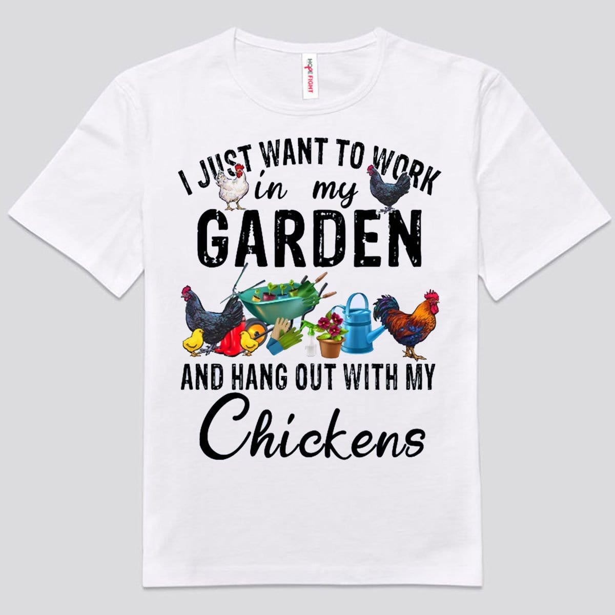 Solo quiero trabajar en mi jardín y pasar el rato con mis gallinas Camisetas de jardinería