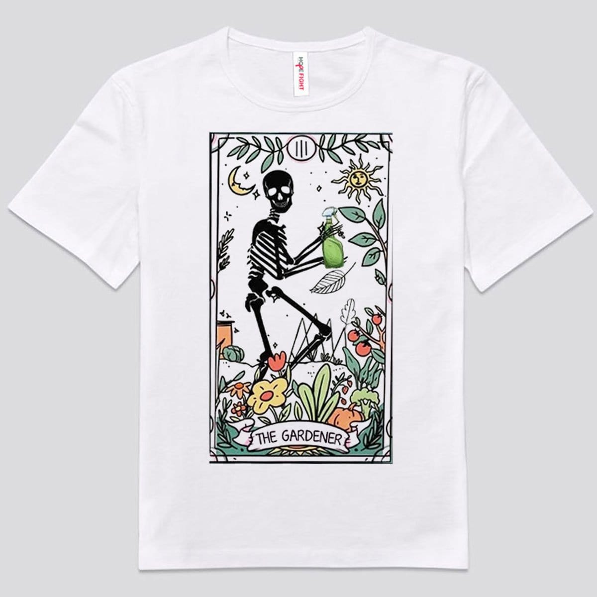 Camisetas divertidas de jardinería con esqueleto de jardinero