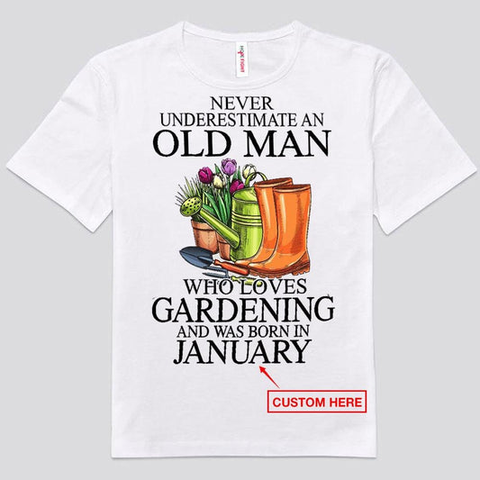 Nunca subestimes a un anciano que ama la jardinería Camisetas personalizadas