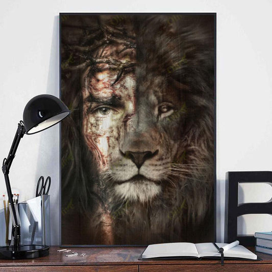 Póster de Jesús, el león de Judá, lienzo