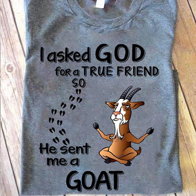 I Asked God For A True Friend So He Sent Me A Goat Shirts