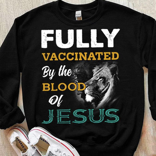 Camisetas completamente vacunadas con la sangre de Jesús