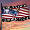 One Nation Under God Eagle Flag House & Garden