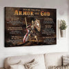 Put On The Full Armor Of God Poster, Canvas