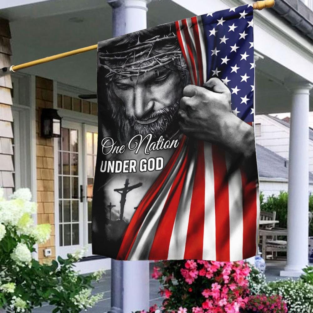 One Nation Under God Flag House & Garden