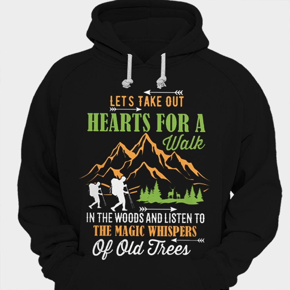 Saquemos corazones para dar un paseo por el bosque Camisetas de senderismo