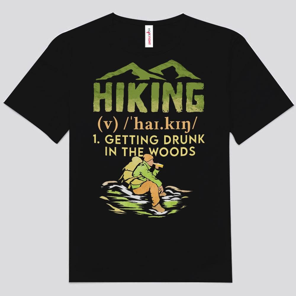 Camisetas de senderismo para emborracharse en el bosque